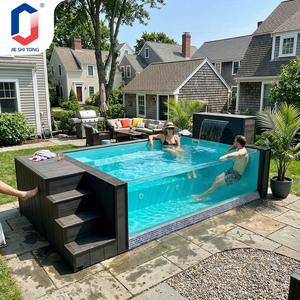 13ft Luxury Acrylic Container Swimming <b>Pool</b> Above Ground <b>Pool</b> with Water Filtration System <b>for</b> Backyard Villa Hotel Outdoor Use - Product Image 1