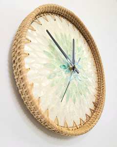 Reloj de pared de ratán sostenible de nuevo diseño con carcasa, reloj redondo personalizado para decoración del hogar/regalo especial, venta al por mayor - Product Image 6