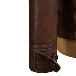 Fabricant de veste en cuir d'agneau véritable pour hommes, marron classique, toutes les couleurs, cuir véritable vintage, excellente qualité d'épilation à la cire - Product Image 3