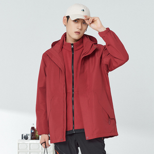 เสื้อแจ็คเก็ตกันฝนแบบมีฮู้ดสำหรับผู้ชาย คุณภาพสูง กันน้ำ กันลม เหมาะสำหรับฤดูหนาว บุด้วยผ้าแบบควิลท์ สำหรับกิจกรรมกลางแจ้งและแคมป์ปิ้ง - Product Image 3