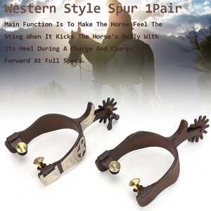 Éperon de Cowboy occidental antique en acier inoxydable équitation équestre éperon avec tourne produits de cheval en laiton - Product Image 6