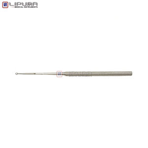 Curette auriculaire Buck à bout arrondi, instrument ORL professionnel, taille 14,5 cm, conception Figure 1 pour un nettoyage auriculaire sûr, instruments médicaux - Product Image 1