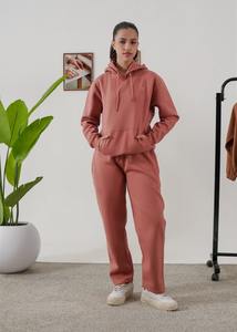 Sudadera con Capucha Extra Grande Personalizada para Mujer, Estilo Jogger, Algodón, Poliéster, Felpa, Bordado 3D, Bolsillo Delantero Tipo Canguro, Cordón Ajustable, Invierno - Product Image 4