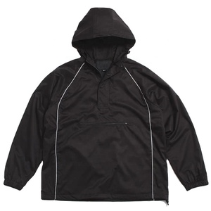 Nouvelle veste coupe-vent à capuche avec piping réfléchissant Designer 2025 Noir Fermeture éclair Poche poitrine Coupe-vent - Product Image 1