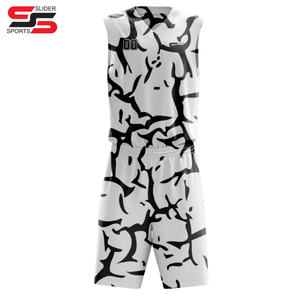 Ensemble d'uniformes de basketball unisexe léger et respirant, grande taille, impression de logo personnalisée, haute qualité, 100 % polyester, effet 3D - Product Image 5