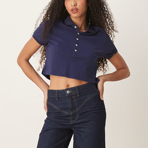 Camiseta Polo para Mujer, Tejido de Algodón Transpirable, Estándar de Exportación, Camiseta Polo para Mujer, Tejido de Alta Densidad, Mezcla de Algodón, Camiseta Polo para Mujer - Product Image 5