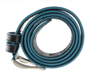 Ý nguồn gốc handmade bò ẩn nam da đen ánh sáng màu xanh biên giới 4cm chiều rộng 105-135cm Chiều dài cao chính hãng da nam vành đai - Product Image 5