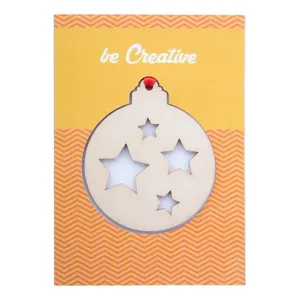 Carte en bois Creative TreeCard, carte étoile, boule de Noël festive et décorations d'arbre, articles promotionnels - Product Image 2