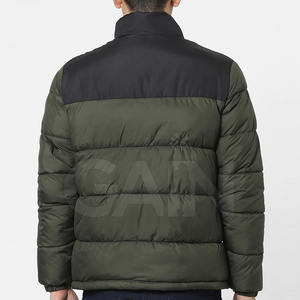 Veste bomber à capuche en duvet écologique respirante pour homme fabriquée en usine avec logo frontal 100% polyester rembourré faible MOQ - Product Image 3