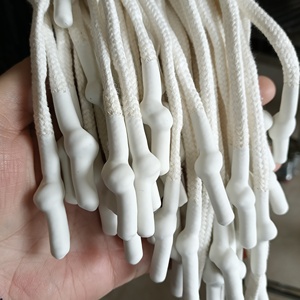 Custom Rope <b>Braided</b> <b>Cord</b> Draw Cords for Hoodie Cotton Silicone Twisted Dipped End Draw <b>Cord</b> Waterproof Garment - Product Image 1