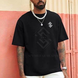 Camiseta Oversize con Hombros Caídos, Lisa, de Gran Gramaje, Personalizable con Logotipo, de Alta Calidad, de Poliéster/Algodón Sólido, Transpirable y de Secado Rápido - Product Image 2