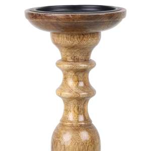 Porte-bougie en bois de 8 pouces de haut, idéal pour les mariages ou les fêtes, ainsi que pour la décoration intérieure (marron) - Product Image 4