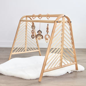 Nouveau-né bébé accessoires meilleure vente rotin meubles articles enfants chambre jouer activité de gym avec ensemble de jouets suspendus - Product Image 2