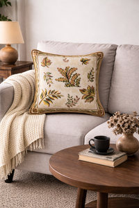 Heritage Leaf Tapestry <b>Cushion</b> Cotton & Polyester <b>cushion</b> with 100% Polyester Fiber Filling Modern Style - Product Image 1