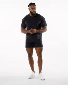 T-shirt de sport en polyester/coton respirant et à séchage rapide de haute qualité pour hommes, 220 grammes, écologique, pour la salle de sport - Product Image 2