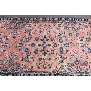 Turkish Vintage <b>Runner</b> <b>Rug</b> 2.8x9.8 ft (85x300 cm), Pink Animal Print <b>Rug</b> - Product Image 5