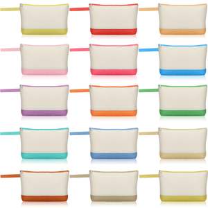 Wholesale Eco-Friendly Custom Cotton <b>Canvas</b> Zipper Pouches Soft Handle Foldable Large Capacity Reusable Makeup Cosmetic <b>Bags</b> - Product Image 2