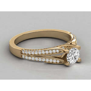 Anillo de Diamantes Solitario de Oro de 10K para Mujer, Diseño Brillante - Product Image 4