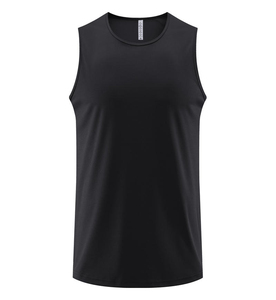 Men's <b>Navy</b> Blue Sleeveless Tank <b>Top</b> O-Neck Quick Dry Knitted Casual Vest for Workout Gym Daily Wear - Product Image 6