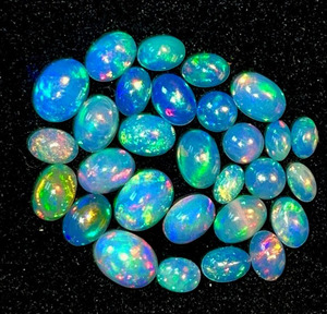 Cabochon d'opale éthiopienne de haute qualité pierre précieuse lisse polie forme ovale brillant pierres naturelles bijoux jeu de feu personnalisable - Product Image 1