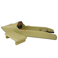 Catamaran de pêche gonflable en PVC de haute qualité, pliable, motorisé, avec rangement intégré