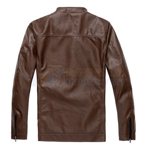 Veste en cuir la plus vendue Faible MOQ Vestes en cuir Nouveauté hiver Imperméable Vestes en cuir pour hommes - Product Image 2