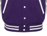 Nouvelle veste universitaire d'hiver pour homme, style baseball, en toile, col montant, à capuche, violet et blanc, toutes tailles disponibles, article en promotion
