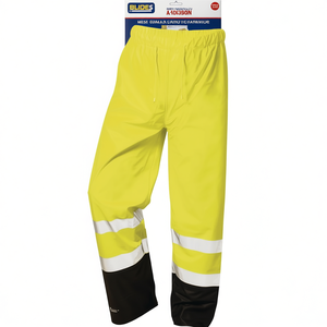 กางเกงกันฝนสีเหลือง/ดำ Dirk High-Visibility อุปกรณ์เสริมที่จำเป็นสำหรับการป้องกันสภาพอากาศ - Product Image 2