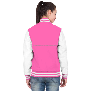 <b>Lightweight</b> Fit Quilted Breathable Cotton Varsity <b>Jacket</b> with Embroidery and Dyed Finish MCACVJ-345 <b>Women</b> Stylish Everyday Wear - Product Image 4