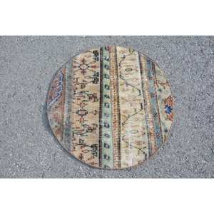 Elegant Vintage Beige <b>Turkish</b> <b>Rug</b> 21 X 21 ft Wool Large Area Rectangle Patchwork Design Latex Backing for Home Decor Hallway - Product Image 1