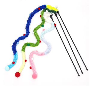 Bâton de chatouillage en laine épaisse – Jouet interactif classique et durable pour chat, style simple et réaliste, fabriqué en bois - Product Image 3
