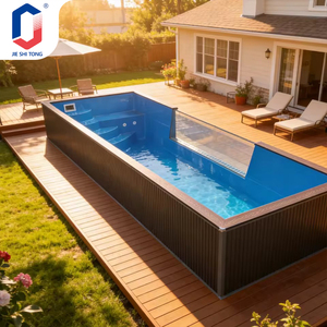 Piscina Prefabricada de Fibra de Vidrio para Jardín de Hotel con Bomba, Resistente a los Rayos UV, Ecológica, para Niños - Product Image 1