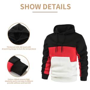 Pull à capuche en coton sur mesure pour homme grande taille, coupe classique, hiver 2024, haute qualité, vente en gros, logo personnalisé, tissu polaire - Product Image 4