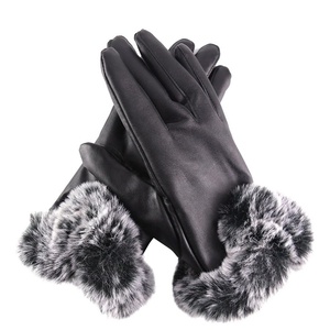 Guantes de Piel de Oveja Genuinos de Fábrica al por Mayor, Guantes de Cuero Genuinos Cálidos para Invierno para Mujer, Guantes de Mujer para Exteriores - Product Image 3