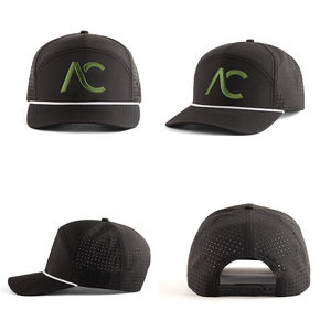 Gorra de béisbol de lona cortada con láser personalizada 5 6 7 paneles Snap Back gorra de camionero cuerda impermeable para Golf playa al aire libre Denim Terry - Product Image 4