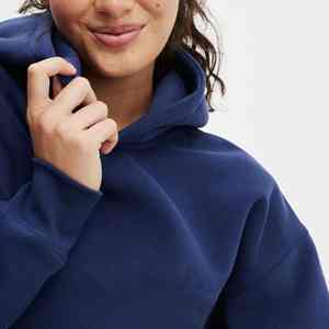 Wholesale Custom Women Oversized Cotton <b>Fleece</b> <b>Hoodies</b> Front Soft Stylish Comfortable Autumn Winter Wear Quick Dry - Product Image 3