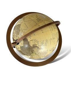 Sphère armillaire en aluminium, horloge solaire, astrolabe maritime nautique, globe céleste gravé, base en bois écologique faite à la main - Product Image 4
