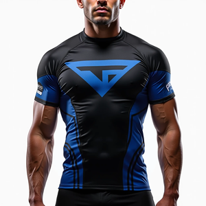 Vente en gros de vêtements MMA personnalisés et durables Anti-UV Rash Guards sublimés Sports de combat Séchage rapide Respirant Fitness Gym - Product Image 3