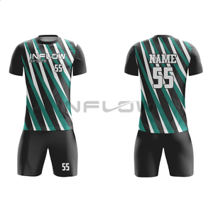 Maillots de football de haute qualité à col rond vert et blanc pour l'entraînement des jeunes, ensembles d'uniformes de football pour l'entraînement des jeunes en hiver - Product Image 6