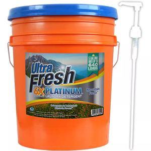 Detergente para Ropa Ultra Fresh 6X Platinum de 5 Galones, Hasta 640 Cargas, Aroma Mountain Fresh - Product Image 1