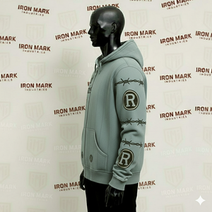 Nouveauté en promotion : Sweats à capuche zippés pour hommes, en polaire, coupe-vent, respirants, 100 % coton, logo personnalisé, couleurs personnalisables, OEM - Product Image 4