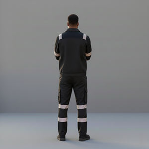 Nuevo Chaleco de Seguridad de Alta Visibilidad ANSI Clase 2, Impermeable, con Luces LED Intermitentes Reflectantes, Logotipo Personalizado y Bolsillos, Color Sólido, para Hombre - Product Image 3