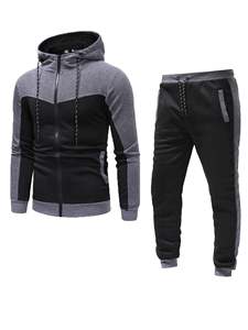 Ensemble de survêtement décontracté pour homme, haut de gamme, manches longues, pour course à pied, Jogging, personnalisé, offre spéciale - Product Image 2