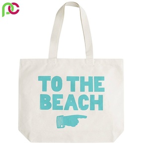 Bolso de compras de lona de algodón para mujer, bolsa de transporte de playa de supermercado con cremallera ecológica para compras, promocional reciclable - Product Image 5