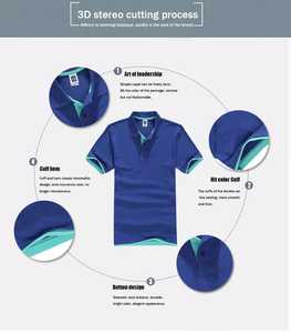 Manches courtes pour hommes de haute qualité pour polo pour l'été Designer broderie et Sublimation tricoté tissu imprimé motif Logo - Product Image 3