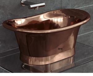 Lavabo de cobre de diseño curvo de alta calidad hecho a mano con pulido de espejo - Product Image 1