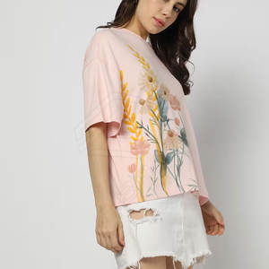 Wholesale 100% Cotton Puff Printing T Shirts for Adults Unique Style Lightweight Summer <b>Tops</b> - Product Image 3