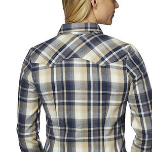 Camisas informales de moda de franela cómodas de ajuste Regular para mujer, manga ancha frontal con botones, manga completa personalizable, 100% algodón - Product Image 3