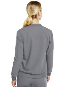 Chaquetas exfoliantes elásticas con estilo Fabricante a granel Tela suave Uniforme exfoliante femenino Mujeres Cuello redondo Manga completa Conjuntos médicos - Product Image 4