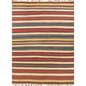 Alfombras de Lana a Rayas 3D Nayaab en Rojo y Naranja Paem-857 para Decoración de Sala de Estar, Alfombra de Yute - Product Image 1